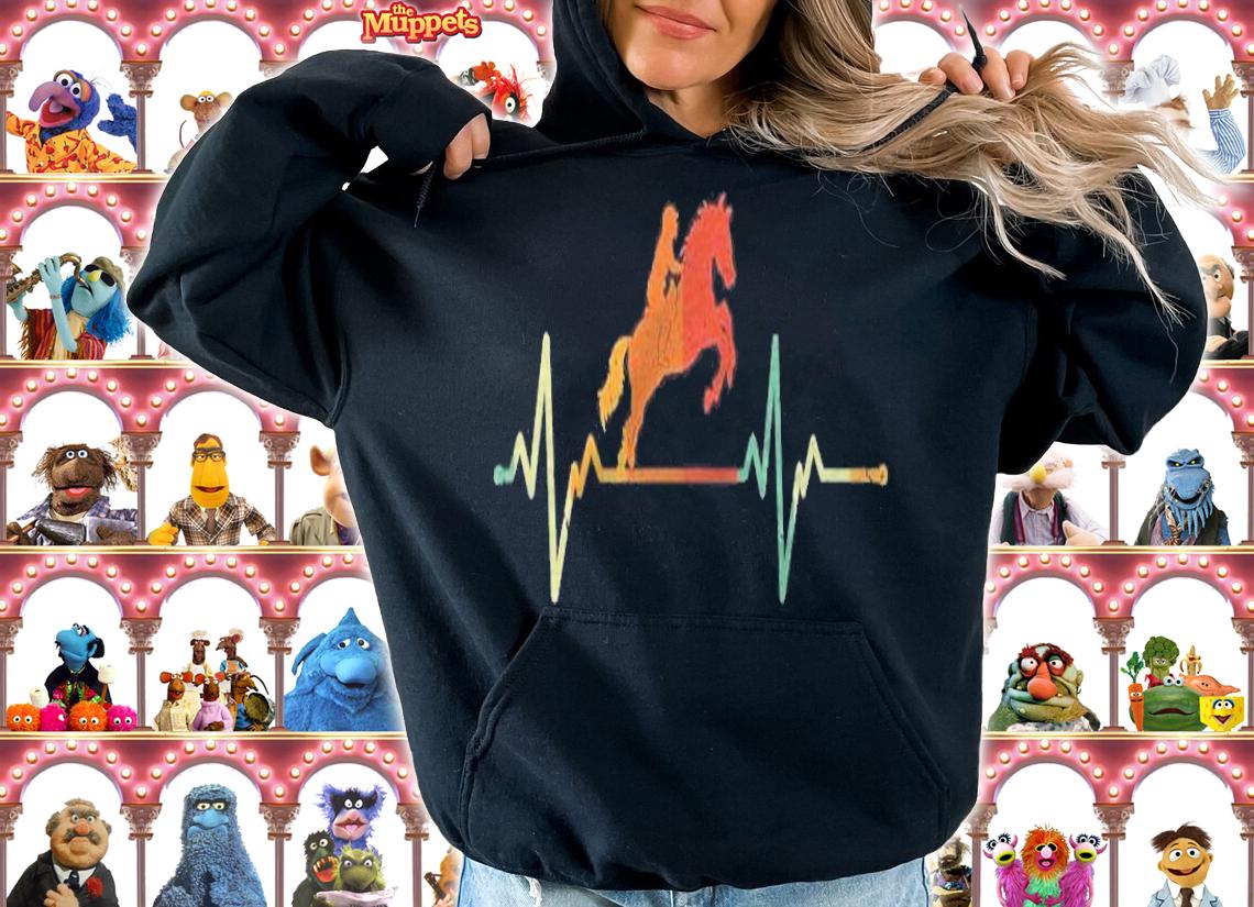 Vintage Horse Rider Gift Heartbeat Horseback Riding T-shirt t-shirt