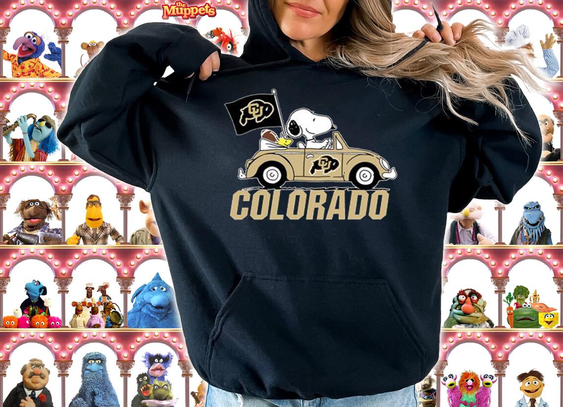 Colorado Buffaloes Snoopy Woodstock Driving Car t-shirt