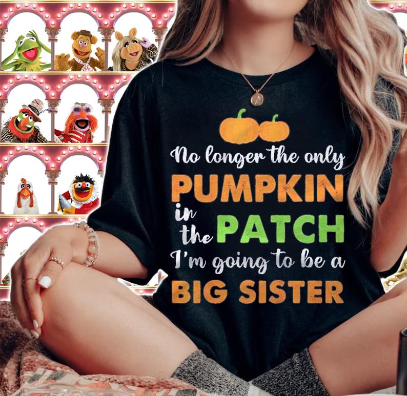 Kids Big Sisters Funny Halloween Pregnancy Announcement shirt t-shirt woman shirt