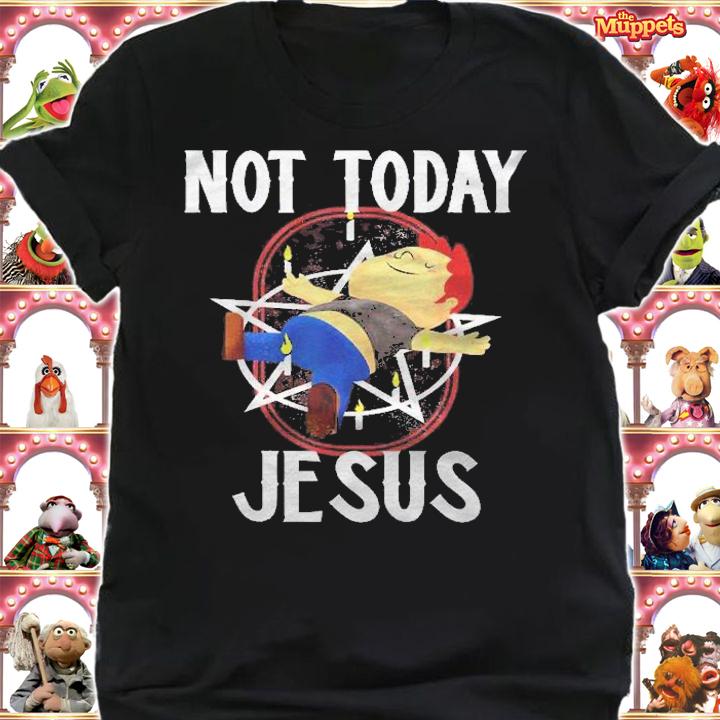 Man On Pentagram Goth Anti Religion Funny Not Today Jesus Shirt t-shirt shirt