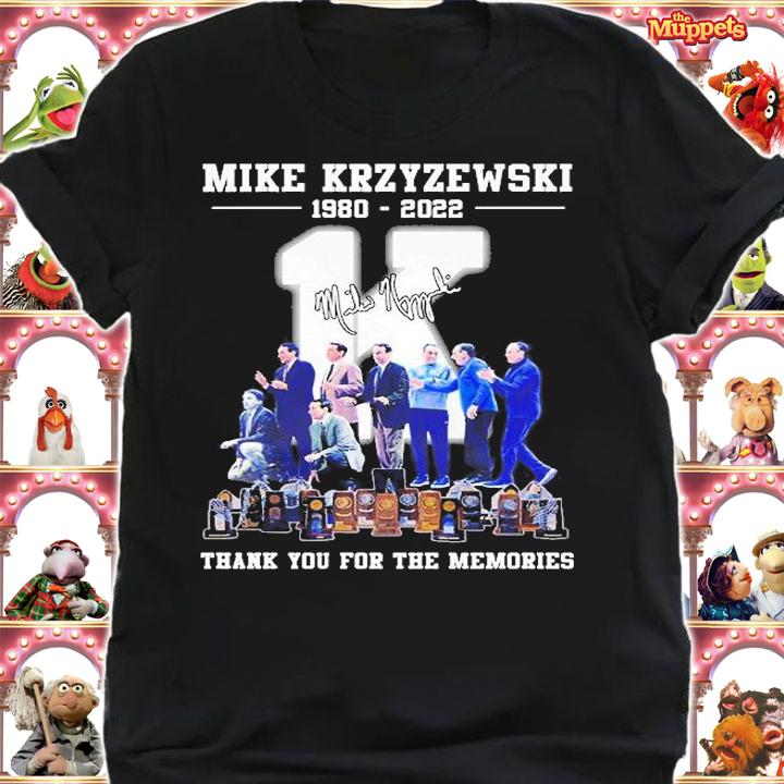 Mike Krzyzewski 1980 2022 Signature Thank You For The Memories T-Shirt t-shirt