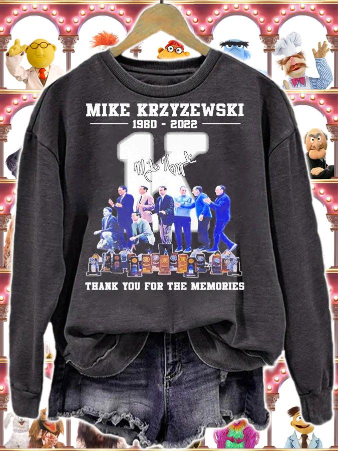 Mike Krzyzewski 1980 2022 Signature Thank You For The Memories T-Shirt t-shirt