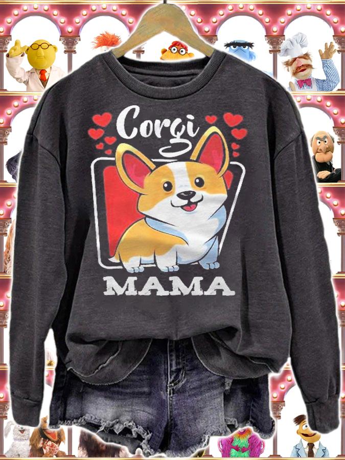 Pembroke Welsh Corgi Mama Puppy Dog Mom Pets Animals Lover Shirt t-shirt sweatshirt