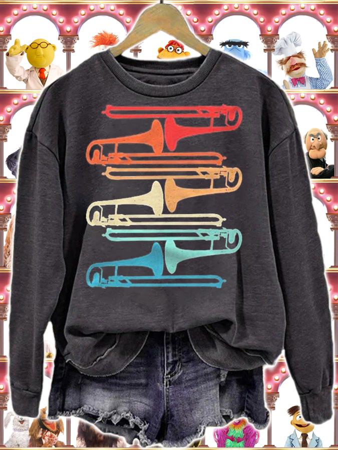 Retro Trombone Pullover Trombone Lover Shirt t-shirt