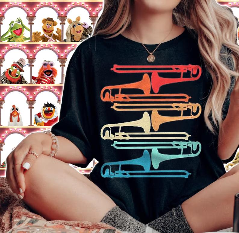Retro Trombone Pullover Trombone Lover Shirt t-shirt