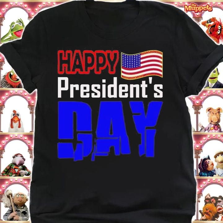 Political Happy Presidents' Day USA Flag T-Shirt t-shirt