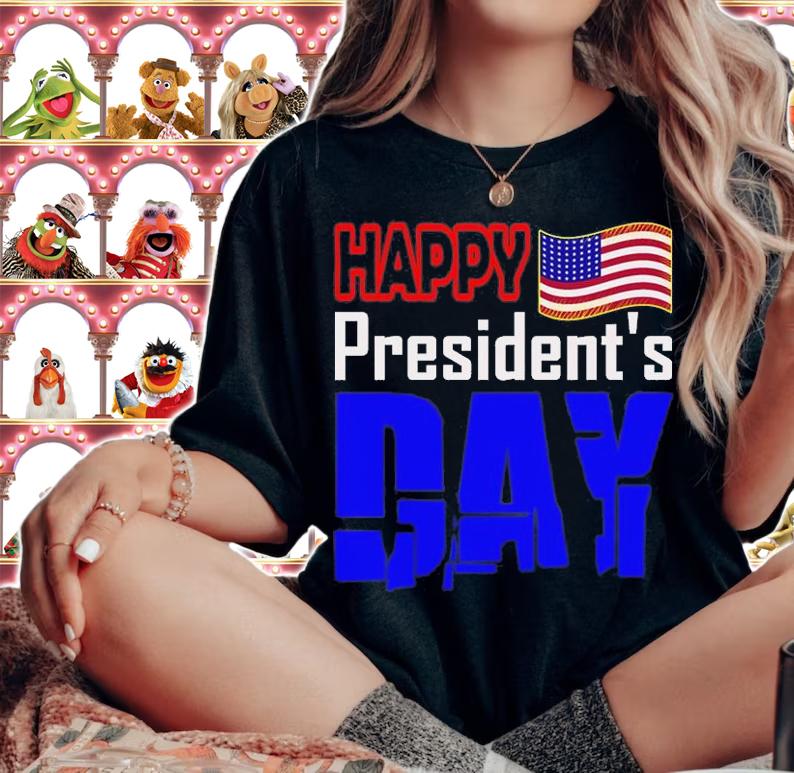 Political Happy Presidents' Day USA Flag T-Shirt t-shirt