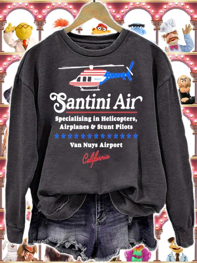 Santini Air Specializing In Helicopters Airplanes And Stunt Pilots Van Nuys Airport Shirt t-shirt sweatshirt