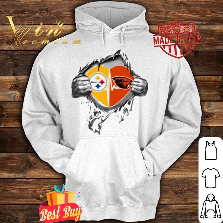 Blood Inside Me Pittsburgh Steelers And Oregon State Beavers t-shirt hoodie