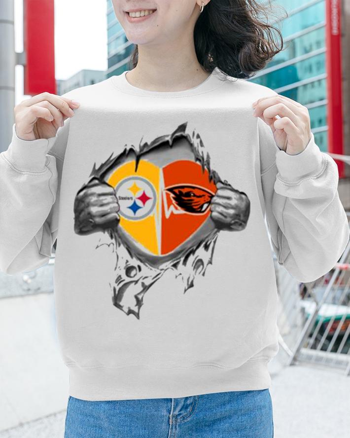 Blood Inside Me Pittsburgh Steelers And Oregon State Beavers t-shirt sweatshirt