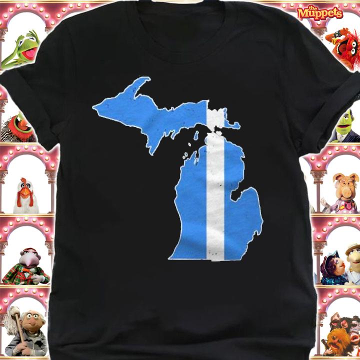 Detroit Football Michigan Lion State Stripe Vintage Shirt t-shirt shirt