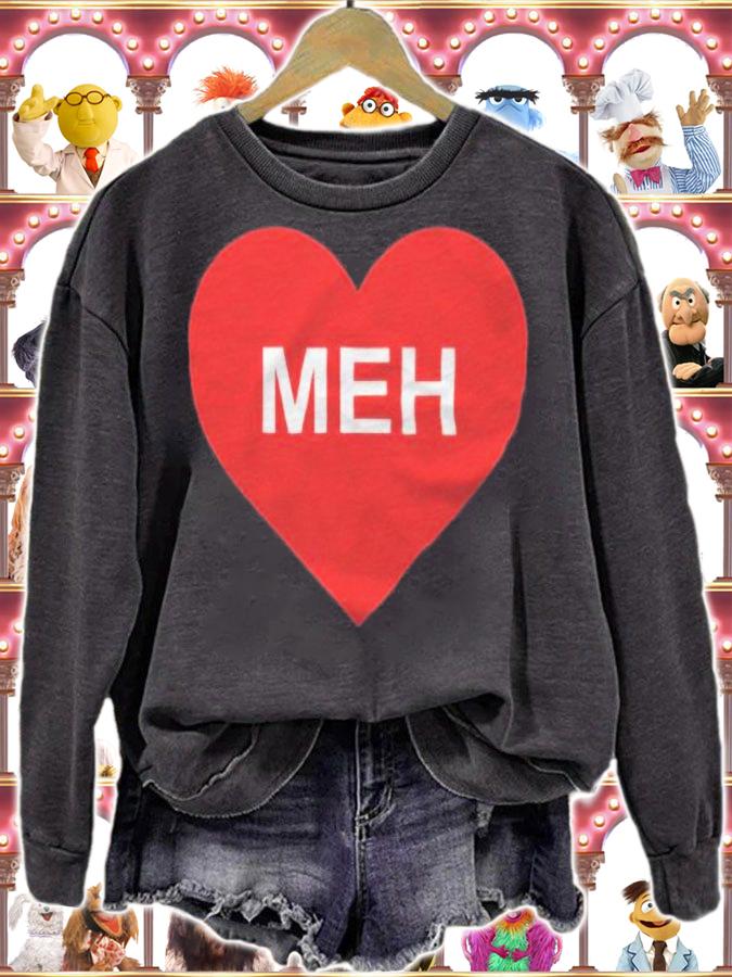 Meh Valentine's Day heart T-shirt t-shirt sweatshirt