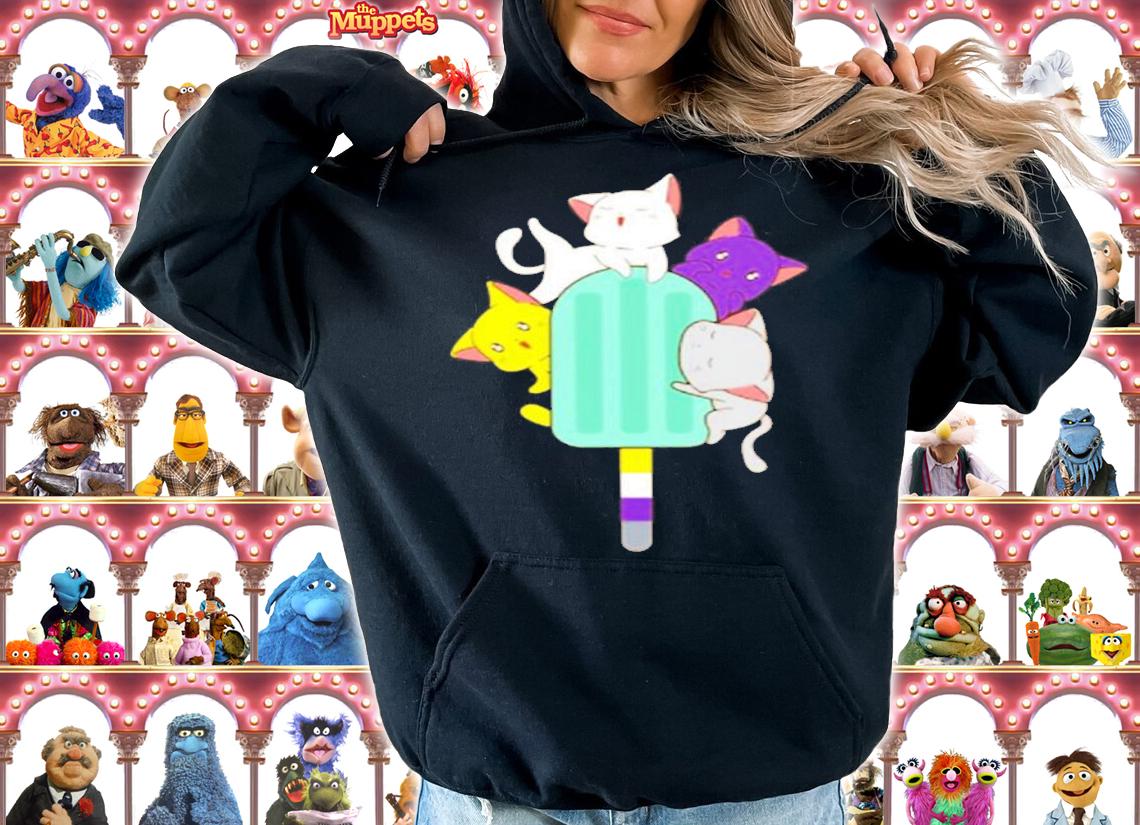 Nonbinary Pride Pan Cat Kawaii Lgbtq Non-Binary Pride Flag Pullover T-Shirt t-shirt hoodie