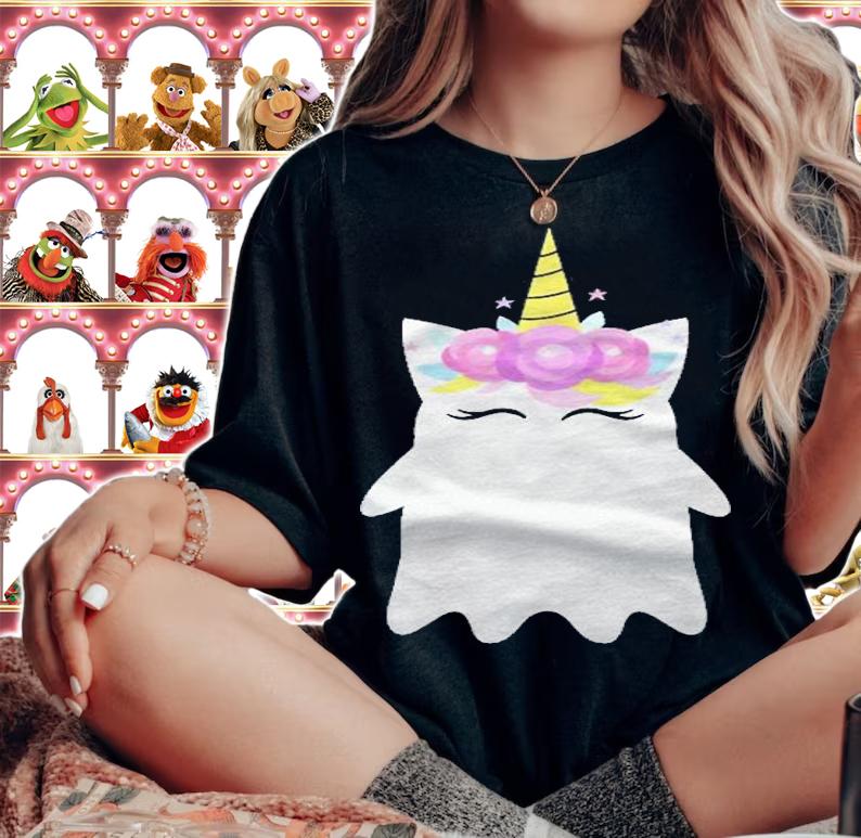 Unicorn Ghost  Happy Halloween Cute Funny Girls Boonicorn Shirt t-shirt woman shirt