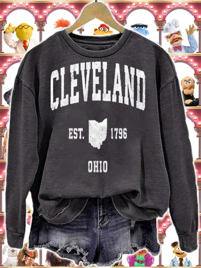 Cleveland Ohio Oh Vintage Athletic Sports Design T-shirt sweatshirt