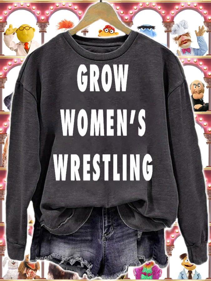 Grow Womens Wrestling Bridge The Divide T-Shirt sweatshirt
