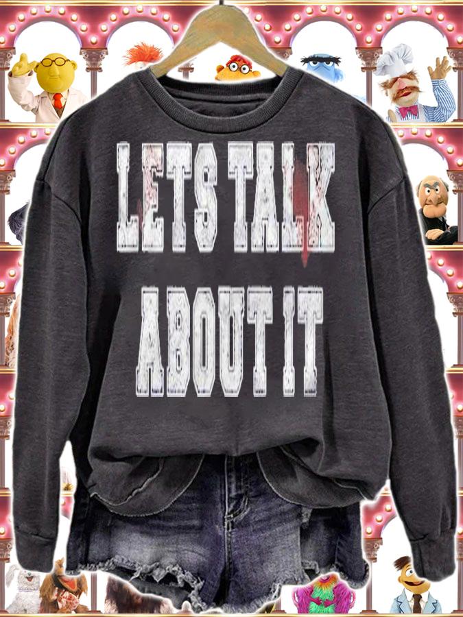 Lets Talk About It Hip Hop Devil Horns Rap Shirt sweatshirt
