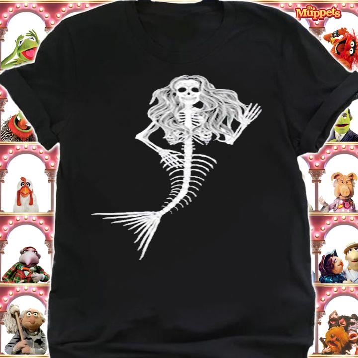 Mermaid Sugar Skull Skeleton Graphic T-Shirt shirt