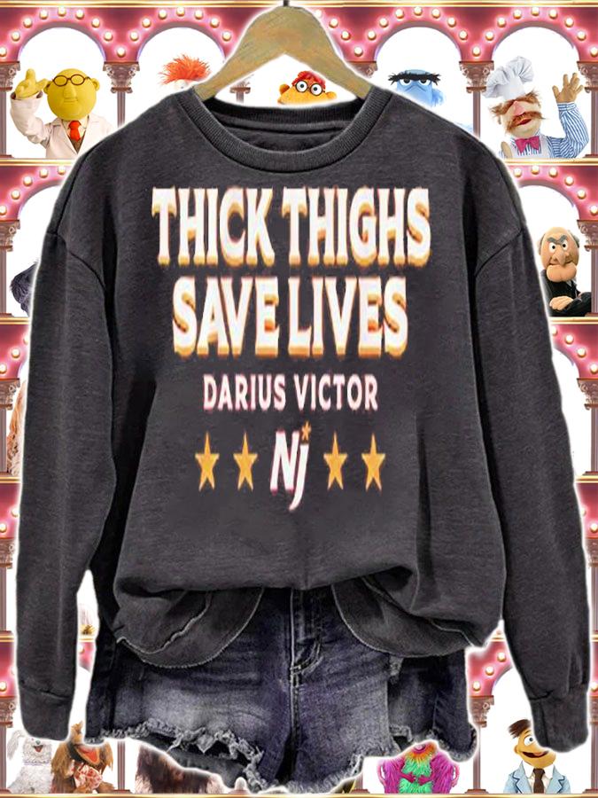 New Jersey Generals Thick Thighs Save Lives T-Shirt sweatshirt