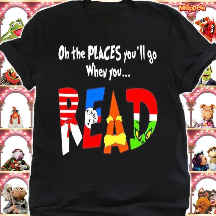 On the places you'll go when you read shirt (2) shirt