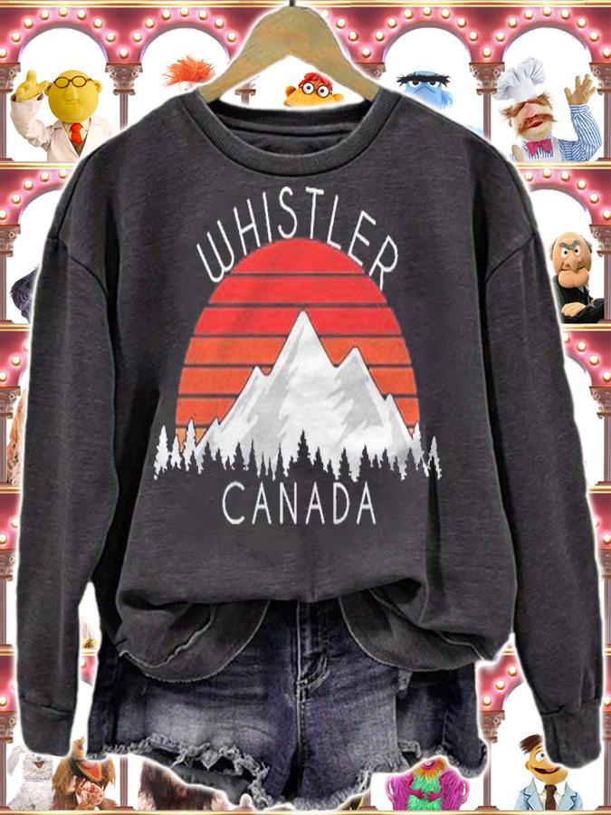 Retro Vintage Whistler, Canada Distressed shirt