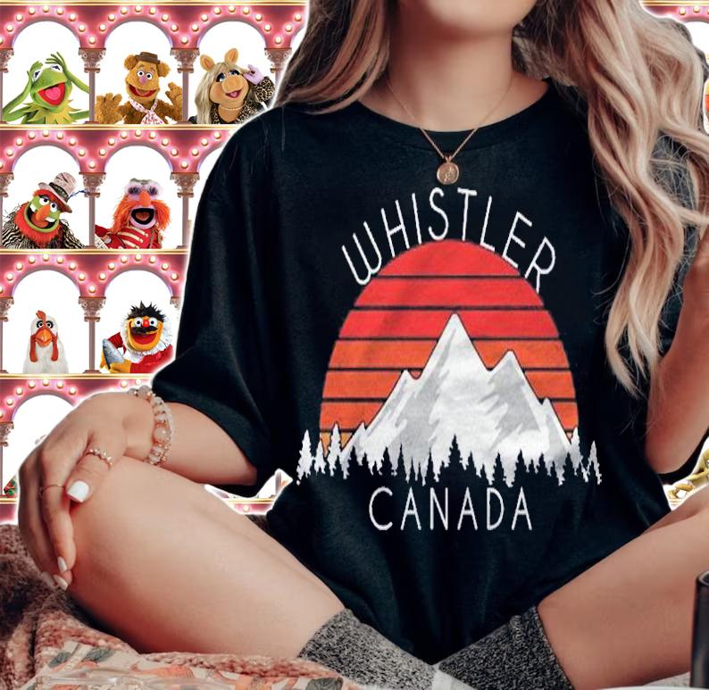 Retro Vintage Whistler, Canada Distressed shirt