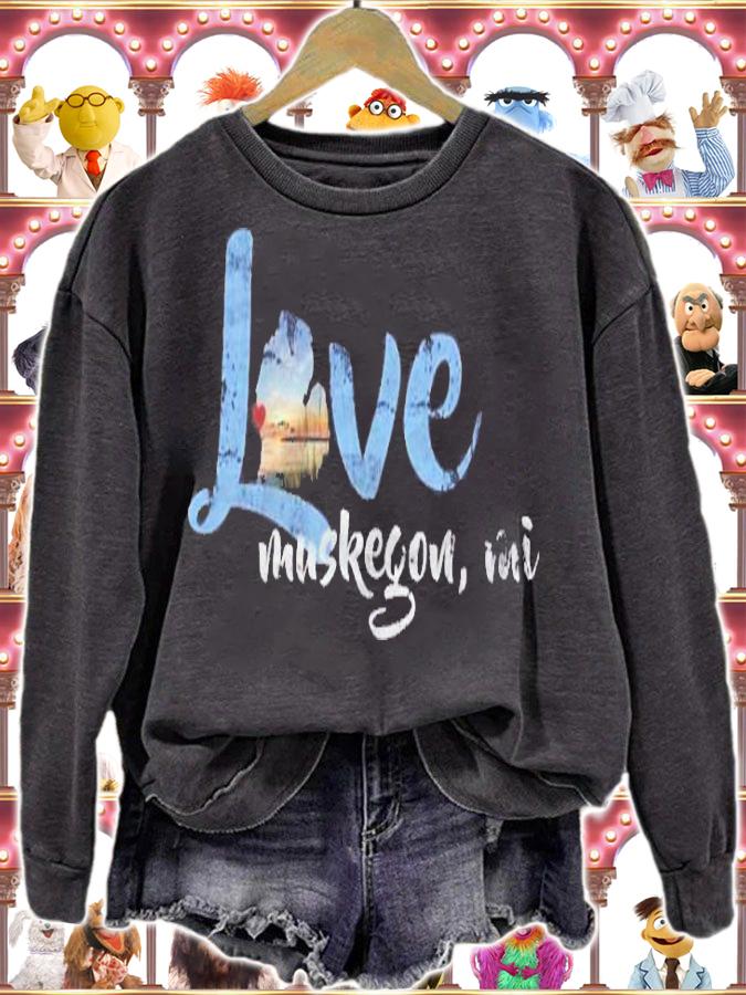 Vintage Love Muskegon Michigan Shirt sweatshirt