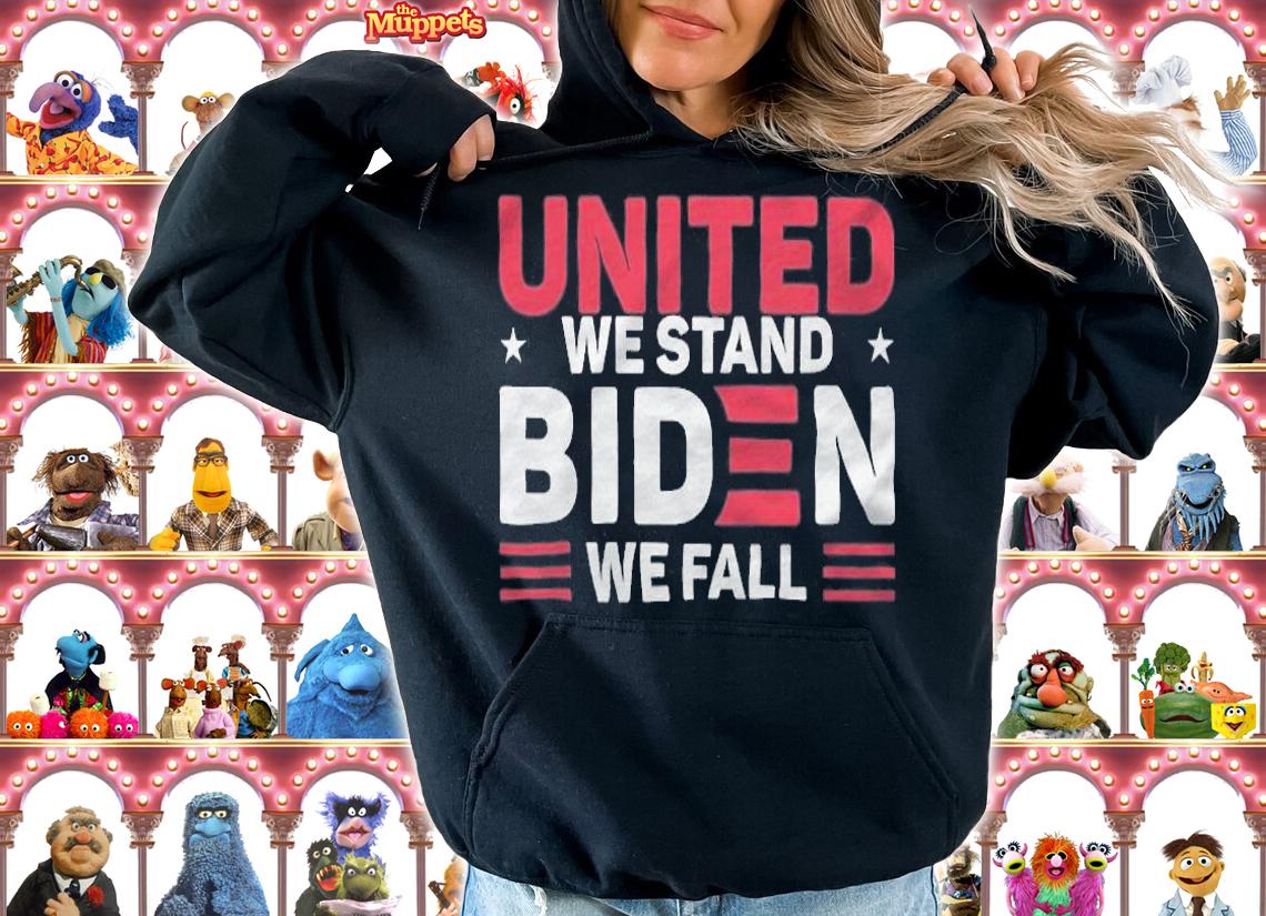 F Joe Biden united We Stand In Biden We Fall Trump 2021 T-Shirt