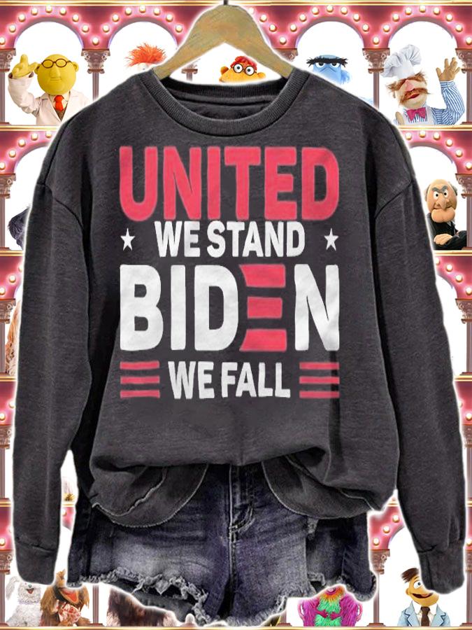 F Joe Biden united We Stand In Biden We Fall Trump 2021 T-Shirt
