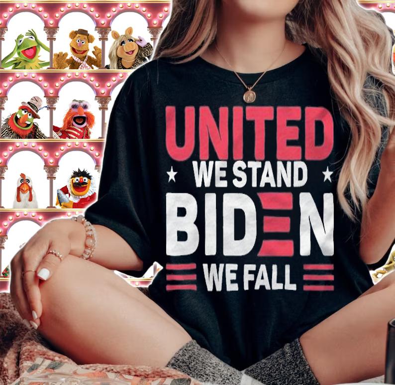 F Joe Biden united We Stand In Biden We Fall Trump 2021 T-Shirt