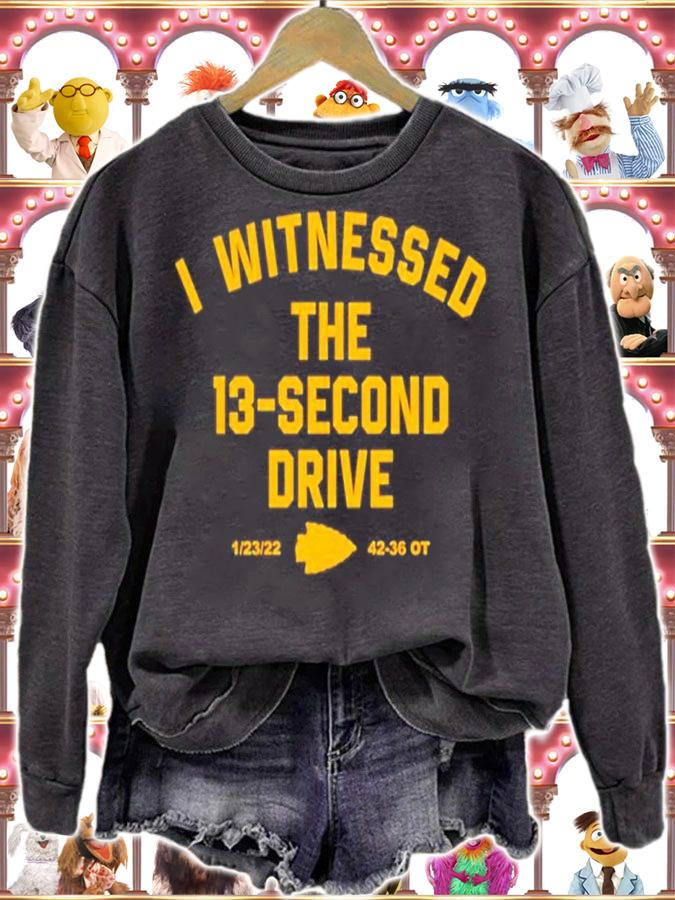 Kansas City Chiefs Toxic Honcho I Witnessed The 13 Second Drive Shirt sweatshirt