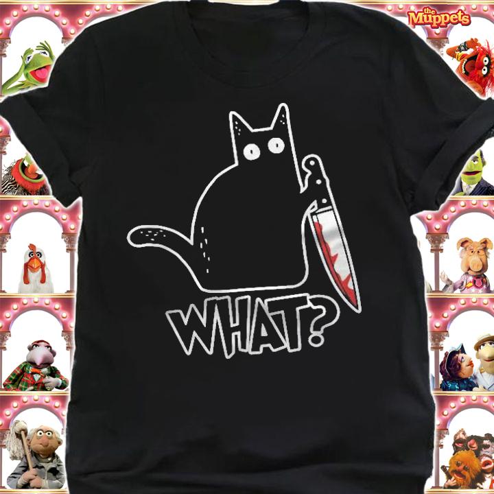 Cat What Murderous Black Cat With Knife Gift Premium Classic t-shirt shirt
