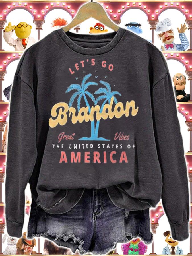 F Joe Biden let's Go Brandon Great Vibes The United States Of America T-Shirt
