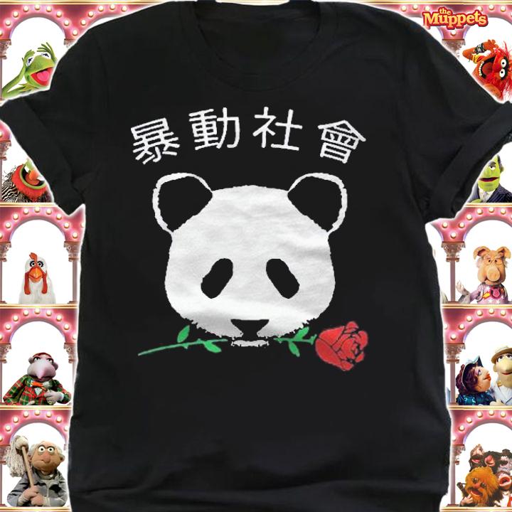 Funny Panda Rose Chinese Kanji shirt shirt