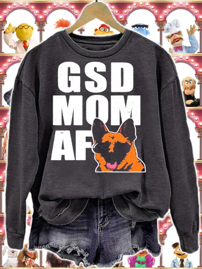 Gsd Mom Af Funny Womens German Shepherd Dog T-Shirt