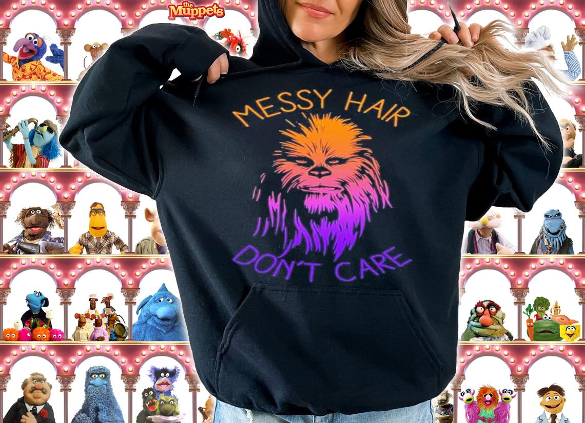 Junior's Star Wars Messy Hair Don't Care Chewie Graphic Shirt hoodie