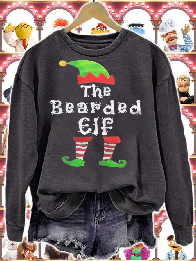 The Bearded Elf Matching Family Group Christmas Party Pajama Shirt sweatshirt