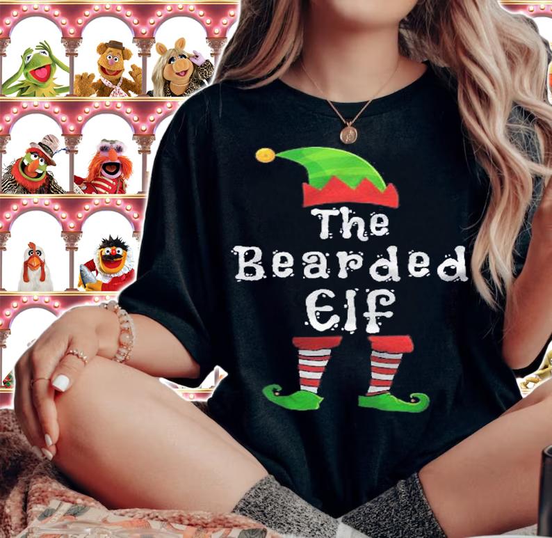 The Bearded Elf Matching Family Group Christmas Party Pajama Shirt woman shirt