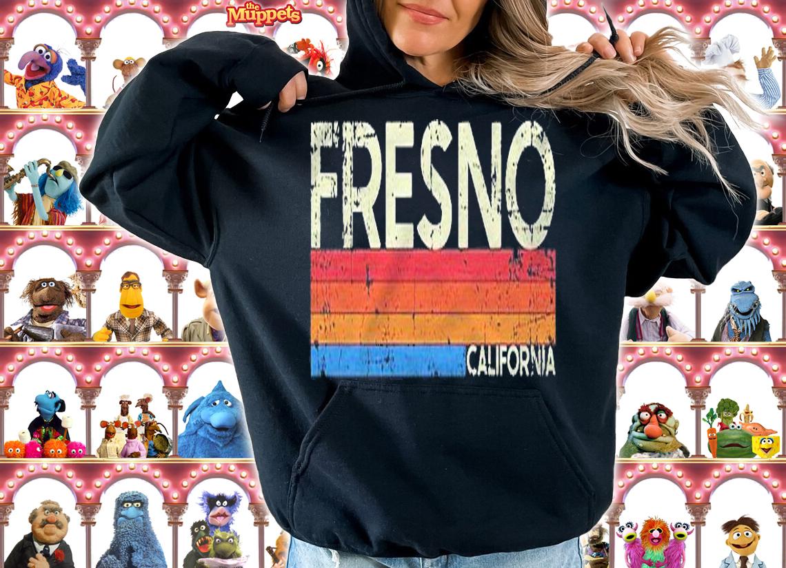 Vintage Retro Fresno California Distressed Shirt hoodie
