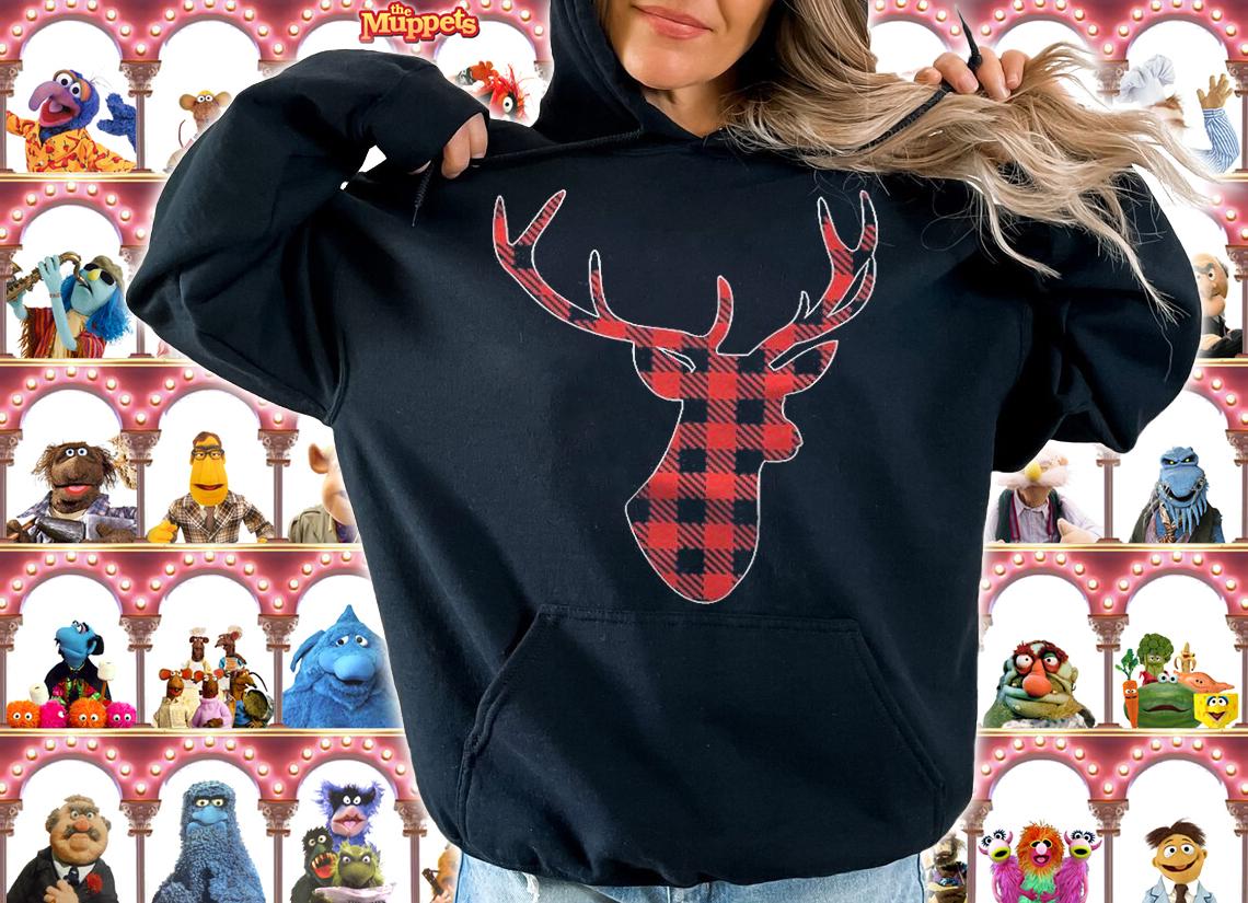 Classic Red & Black Christmas Buffalo Plaid Deer Shirt
