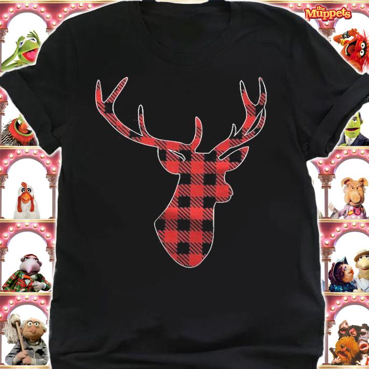 Classic Red & Black Christmas Buffalo Plaid Deer Shirt