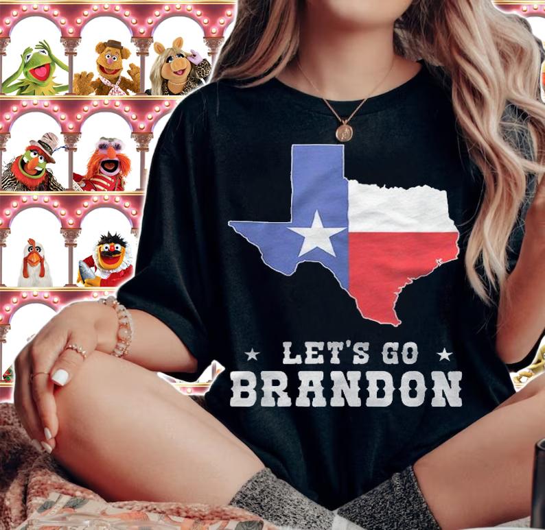 Let's Go Brandon Texas Flag T-Shirt woman shirt