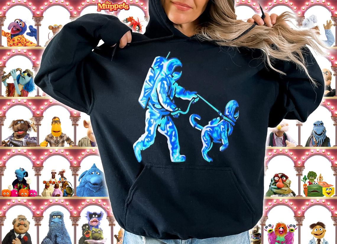 Moon Man Dog Walk Neon T-Shirt