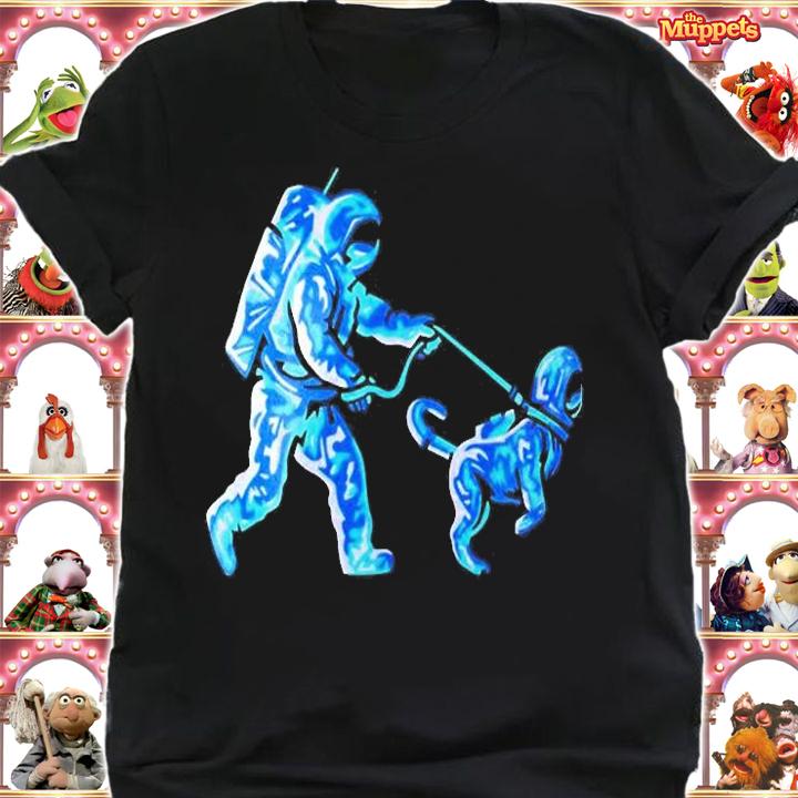 Moon Man Dog Walk Neon T-Shirt
