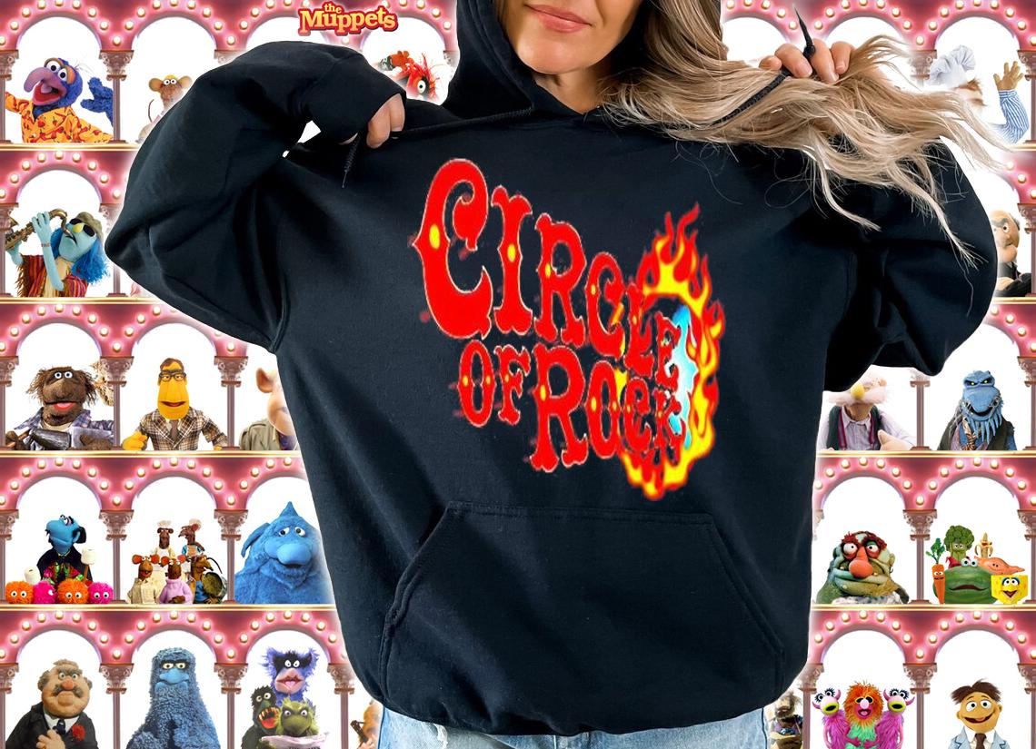 New Circle Of Rock Red Fire Cool Vector Design T-Shirt hoodie