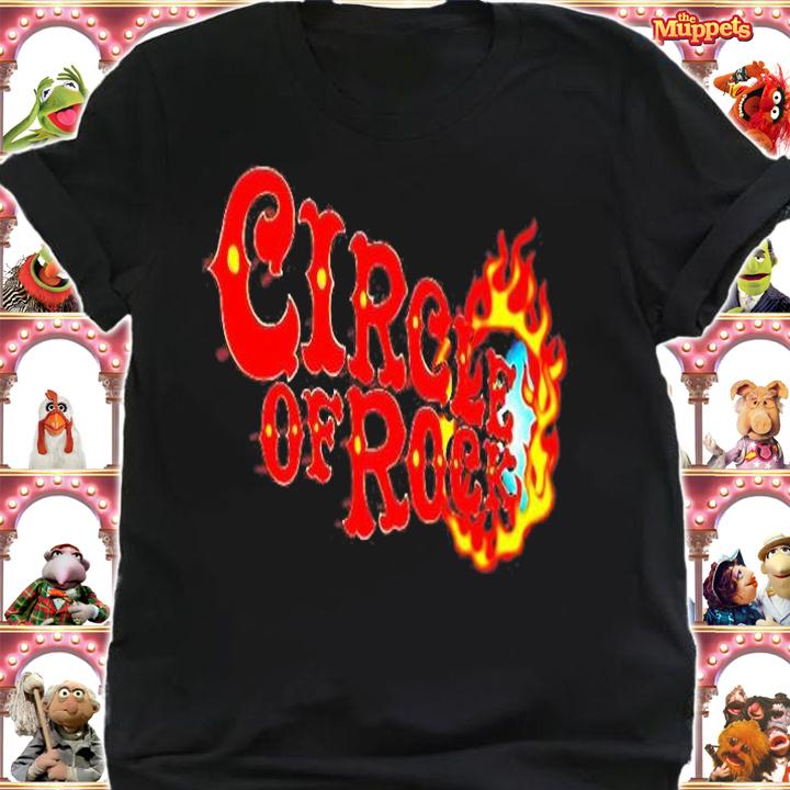 New Circle Of Rock Red Fire Cool Vector Design T-Shirt shirt