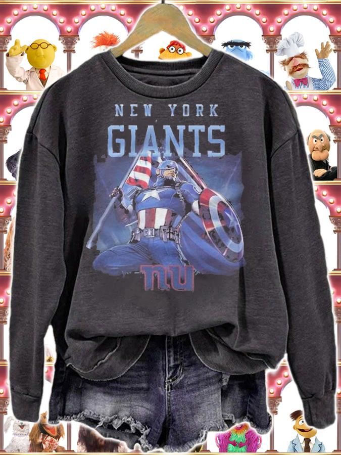 New York Giants Chris Evans Captain America T-shirt sweatshirt
