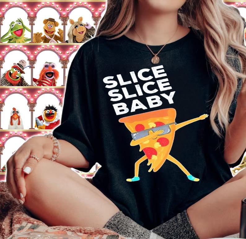 Slice Slice Baby Pizza T-Shirt woman shirt