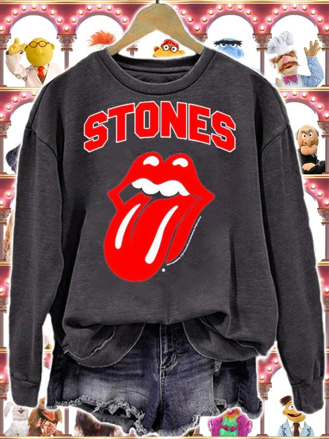 Womens Rolling Stones Official Varsity Shirt sweatshirt