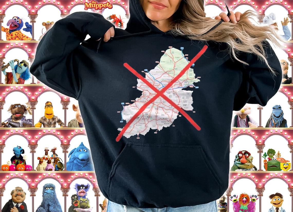Demolish Birmingham map slash T-shirt hoodie